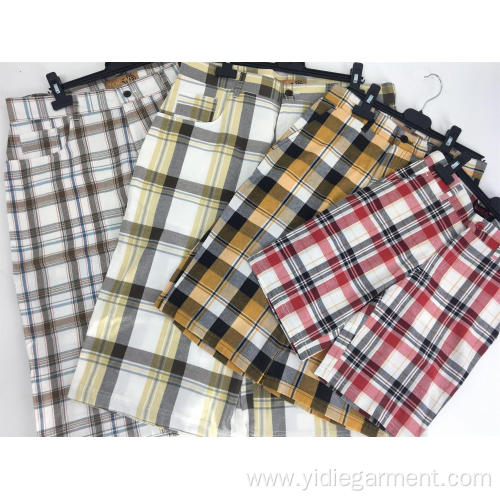 Mens Dress Shorts Men's Plaid Check Golf Shorts Supplier